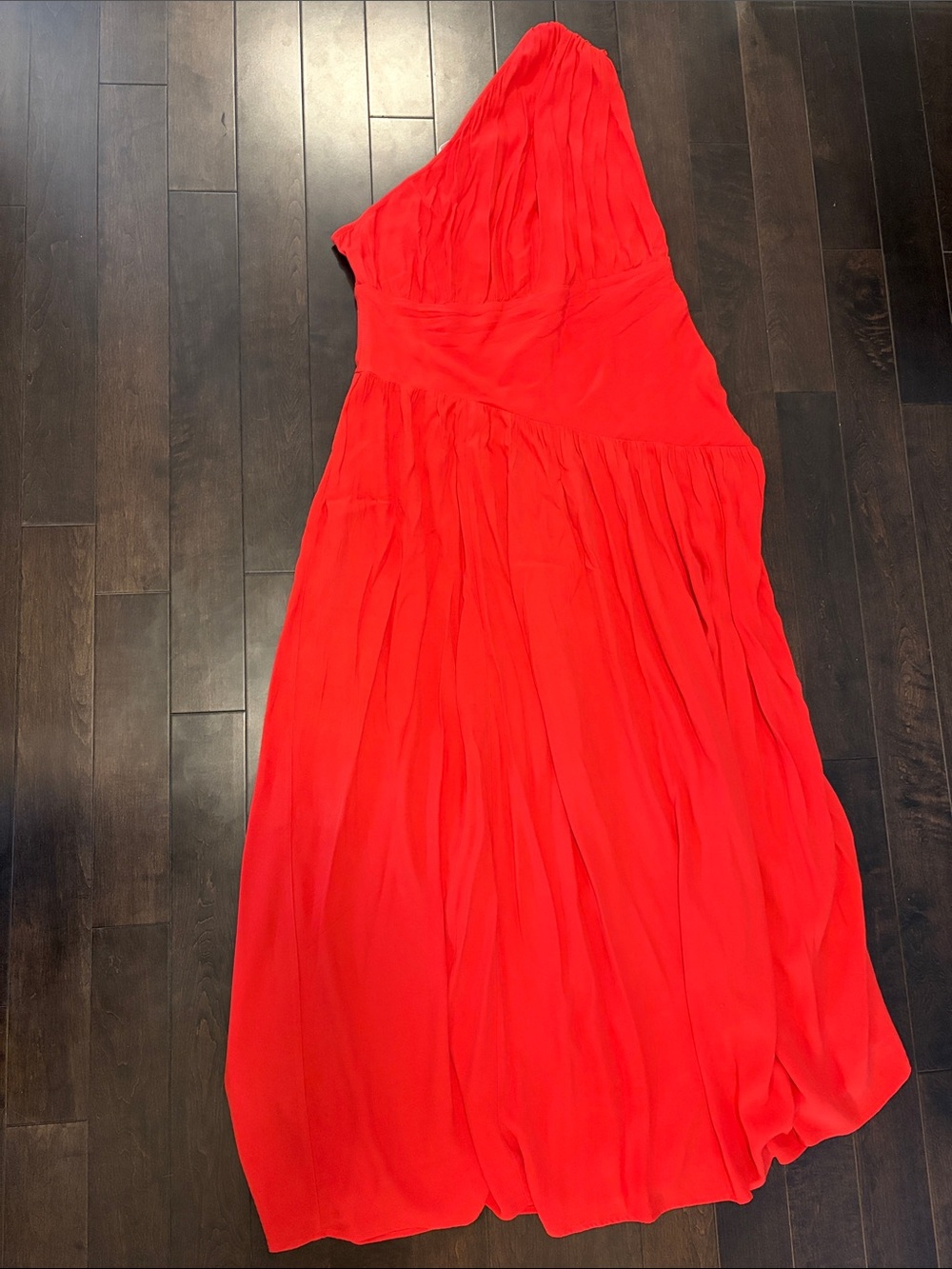 One-Shoulder Red Dress